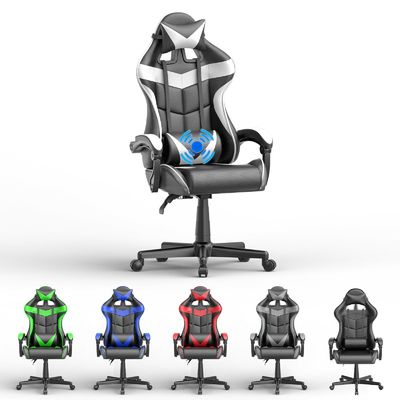 Cadeira ergonômica para jogadores com massagem e design confortável