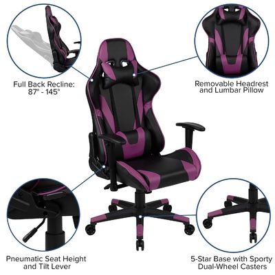 Escritório de corridas Computador ergonômico PC Cadeira giratória ajustável por ALINUNU Modern Design