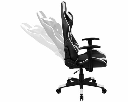 Cadeira de jogos de computador de escritório ergonômica com 360 giros/ajuste de altura/função de reclinação