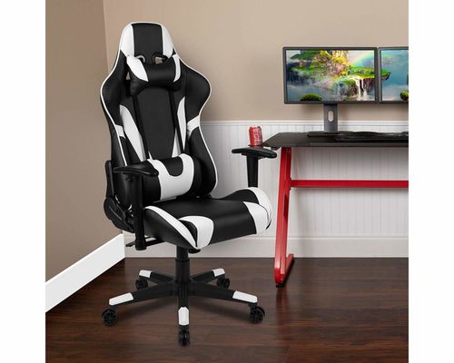 Cadeira de jogos de computador de escritório ergonômica com 360 giros/ajuste de altura/função de reclinação