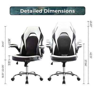 Cadeira de computador ergonômica para jogos de ferro de tipo metálico com altura ajustável