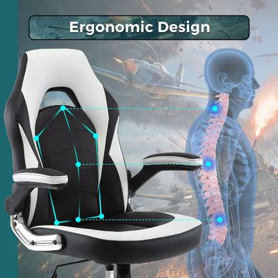 Cadeira de computador ergonômica para jogos de ferro de tipo metálico com altura ajustável