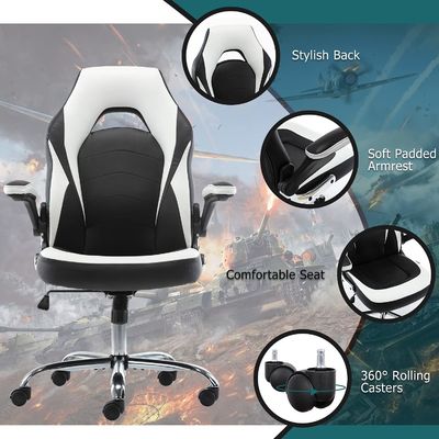 Cadeira de computador ergonômica para jogos de ferro de tipo metálico com altura ajustável