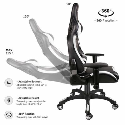 Modern Design High Back PU Leather Girável Cadeira de Jogo de Corrida para Você de ALINUNU