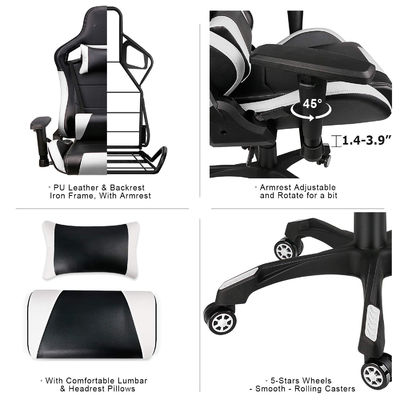 Modern Design High Back PU Leather Girável Cadeira de Jogo de Corrida para Você de ALINUNU