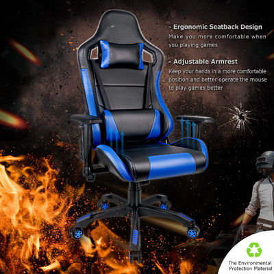 Cadeira de jogos de computador de escritório de cor personalizada de couro PU de espinha traseira