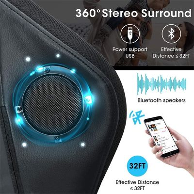 Modern Design Metal Ferro PC Massage Chair Gaming com luzes LED e suporte lombar