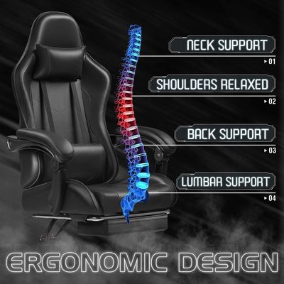 Gabinete Interno ALINUNU Video Racing Gaming Chair com assento giratório e apoio de cabeça
