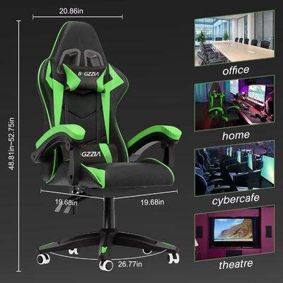 Venda direta de cadeira de jogo de corrida de ferro de design moderno com apoio de cabeça e apoio lombar
