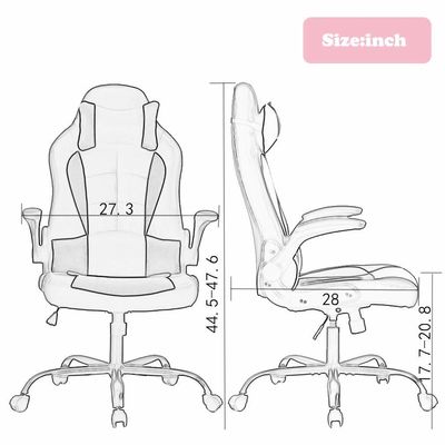 Dimensões do produto 28&quot;D x 27.3&quot;W x 47.6&quot;H IN ALINUNU Cadeira de jogos direta para adultos