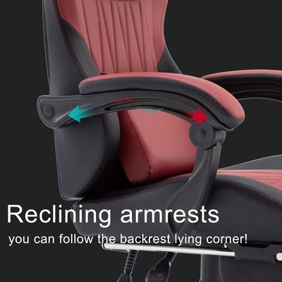 Cadeira giratória ALINUNU Cadeira de jogos com computador ergonômico com apoio de cabeça e apoio lombar
