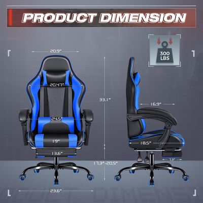 OEM ODM Cadeira de jogo de computador de corrida com apoio de pés e apoio de cabeça em cores personalizadas