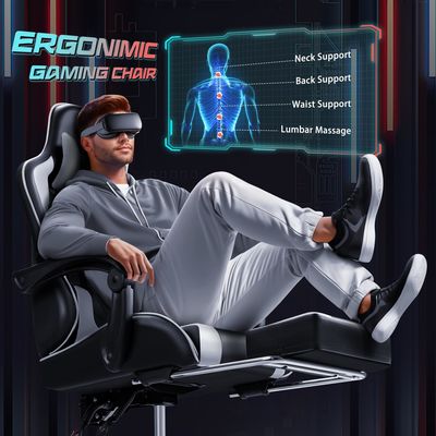 Massagem Suporte Lumbar Cadeira giratória de jogos com 360 rotações Peso de item 41,9 libras