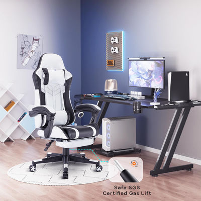 Cadeira de jogos de computador de corrida ergonômica para adultos Altura ajustável e design giratório