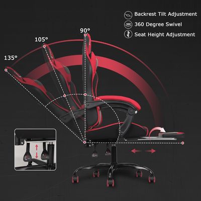 ALINUNU Direct High Back Chair de jogos com apoio de pé em cor personalizada e alumínio