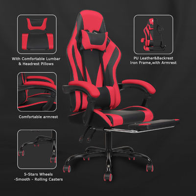 ALINUNU Direct High Back Chair de jogos com apoio de pé em cor personalizada e alumínio
