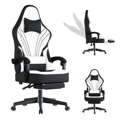 Cadeira de jogos com apoio de pé e dimensões do produto 25&quot;D x 23&quot;W x 53&quot;H