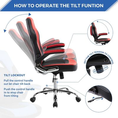 Silla de jogos ergonômica de cor personalizada com suporte lombar da ALINUNU