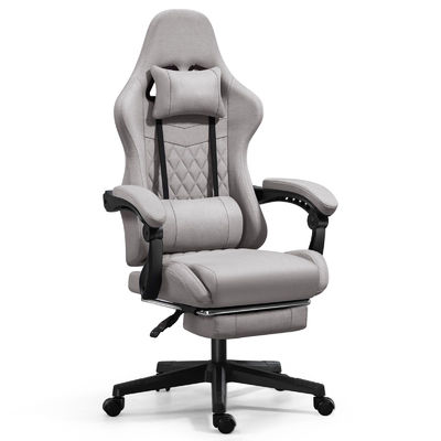 Cadeira de jogo de computador com apoio de pé e massagem