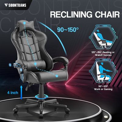 Fornecer diretamente cadeira ergonômica de estilo moderno com massagem e couro sintético