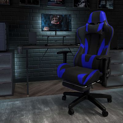 Cadeira de jogos de design moderno com giro ajustável e capacidade de 280 libras