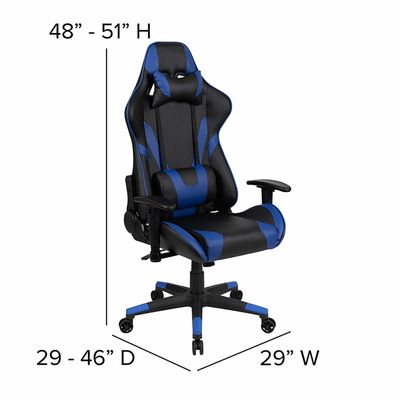 Cadeira de jogos de design moderno com giro ajustável e capacidade de 280 libras