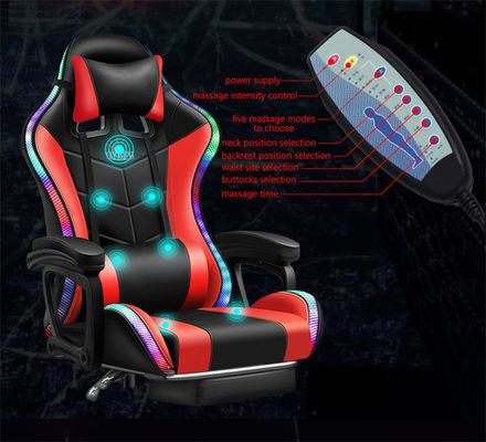 Atualize sua configuração de jogos com a cadeira de massagem de jogos com LED e alto-falantes