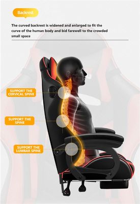 Atualize sua configuração de jogos com a cadeira de massagem de jogos com LED e alto-falantes