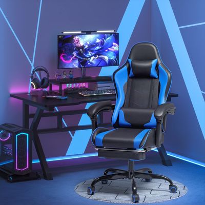 Cadeira de computador ergonômica com apoio de cabeça giratório 360 e função reclinável da ALINUNU