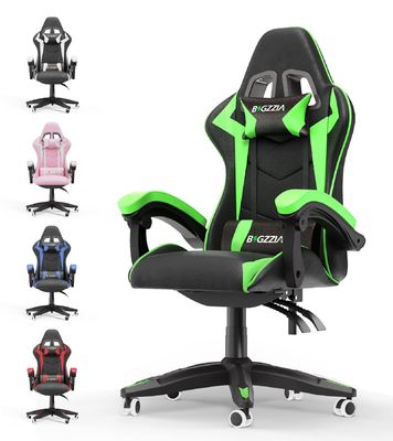 Cadeira de jogo de corrida de ferro de cor metal personalizada com apoio para a cabeça e suporte lombar