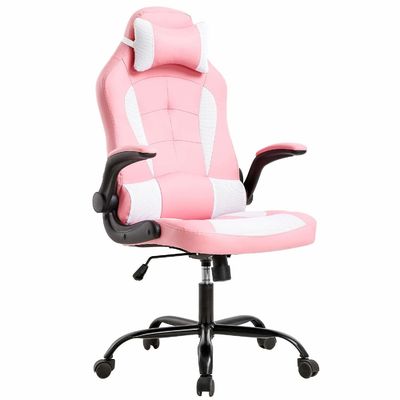 ALINUNU PC Cadeira de jogos de corrida Cadeira giratória Cadeira de couro falso Tipo de material do assento para adultos