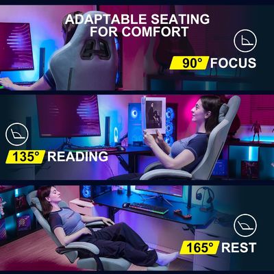 ALINUNU High Back Racing Gaming Chair com altura ajustável e função giratória 360