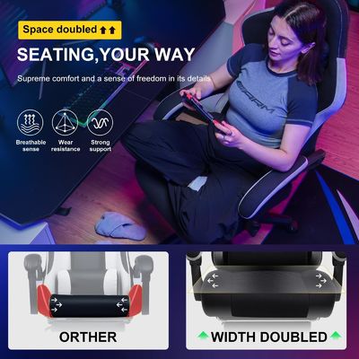 360 giratório/ Ajuste de altura/ Reclinador de costas altas Cadeira ergonômica para jogos de computador