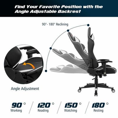 360 giratório / ajuste de altura / reclinador função estilo de design moderno cadeiras de jogos de escritório