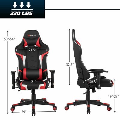 Cadeira de corrida para jogos de computador de altura ajustável para escritório