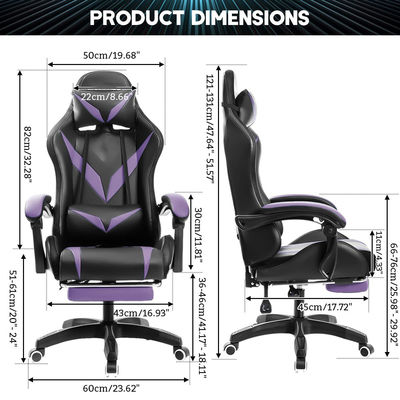 Embalagem de correio Cadeira ergonômica de jogos RGB com massagem e luzes led