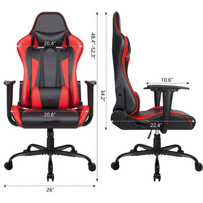 ALINUNUCustomizado Serviço Ergonômica Cadeira de jogo de corrida Altura ajustável e costas altas
