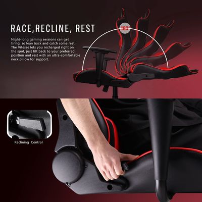 ALINUNUCustomizado Serviço Ergonômica Cadeira de jogo de corrida Altura ajustável e costas altas