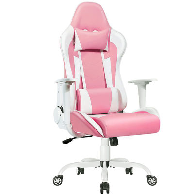 Cadeira de jogo de corrida de costas altas com design ergonômico e ajustável em altura da ALINUNU