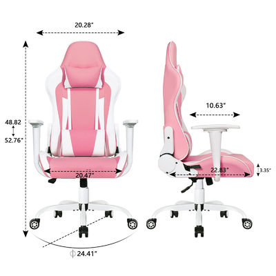 Cadeira de jogo de corrida de costas altas com design ergonômico e ajustável em altura da ALINUNU