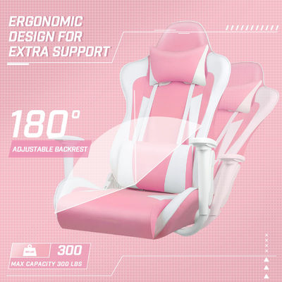Cadeira de jogo de corrida de costas altas com design ergonômico e ajustável em altura da ALINUNU