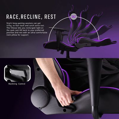 ALINUNU High Back Ergonomic Racing Gaming Chair Cadeira ajustável de altura para jogos