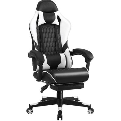Cadeira de jogo de corrida de computador competitiva de ferro com apoio para os pés e suporte lumbar