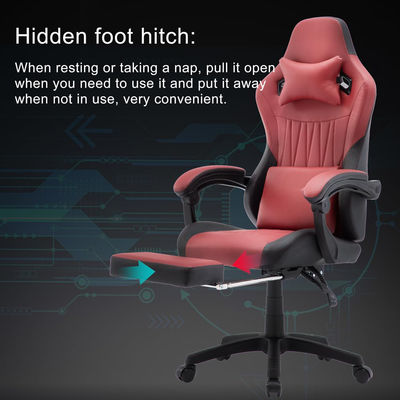 Cadeira de jogos de couro Cadeira de computador executiva de corrida Cadeira de escritório ergonômica Recliner