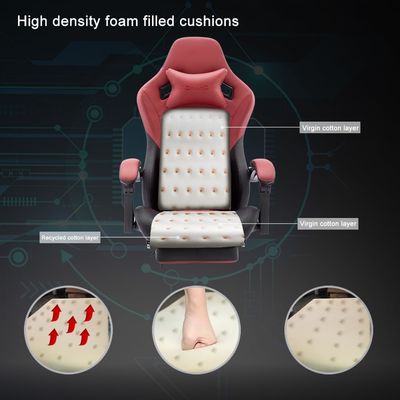 Cadeira de jogos de couro Cadeira de computador executiva de corrida Cadeira de escritório ergonômica Recliner