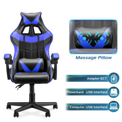 3 Gas Lift High Back Racing Gaming Chair com estilo de design moderno e suporte lombar
