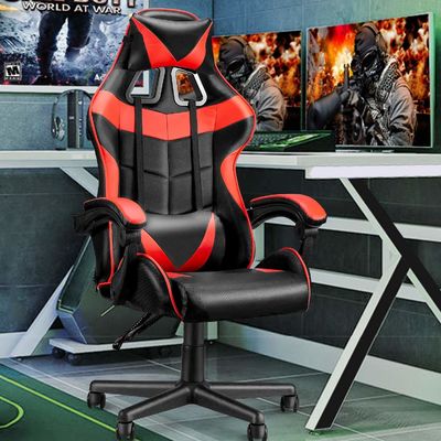 Cadeira de jogo de corrida de embalagem de correio com costas altas Ergonômica com suporte lombar ALINUNU