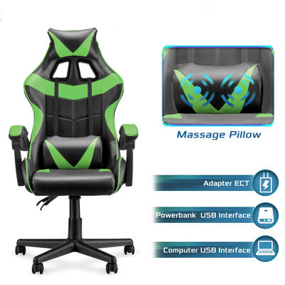 Cadeira de jogo de corrida com suporte lombar e design de costas altas da ALINUNU