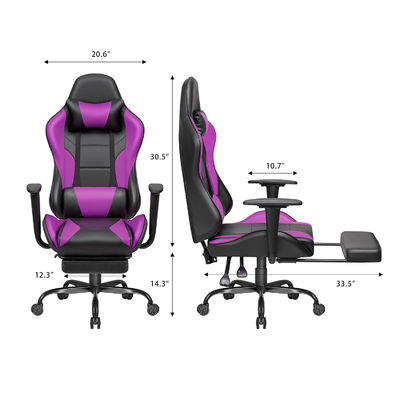 Cadeira giratória 360 com apoio de pé ALINUNU Racing Serviços personalizados