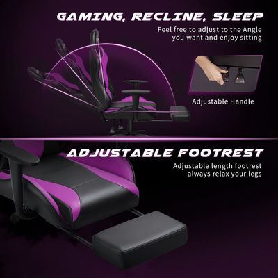 Cadeira giratória 360 com apoio de pé ALINUNU Racing Serviços personalizados